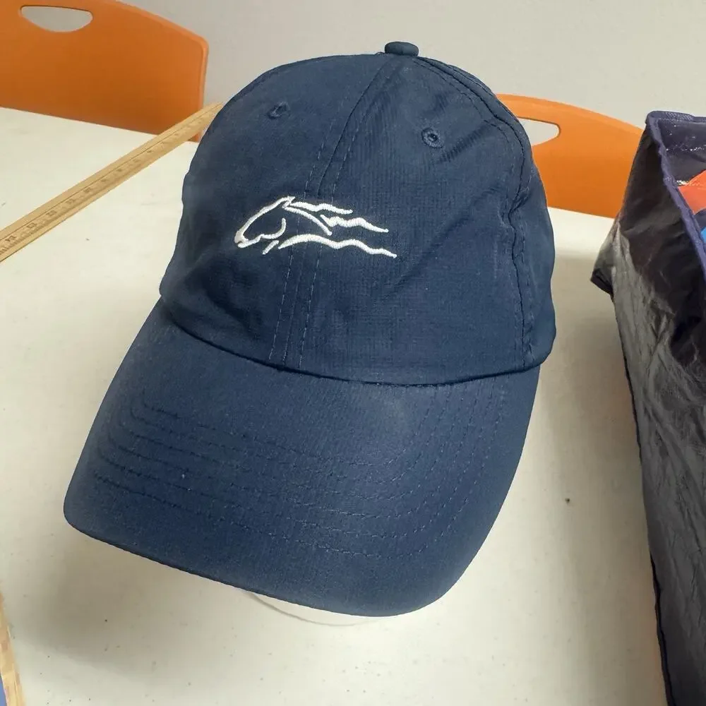 Imperial Montana Strapback Hat Cap Blue‎ Small Fit Embroidered Horse Logo